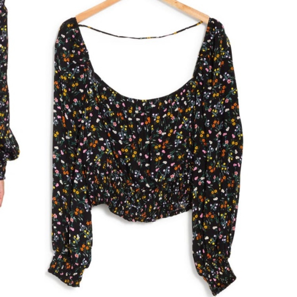 AFRM Floral Crop Top Size 1X NWT